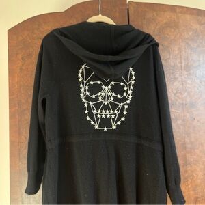 Skull Cashmere Black Cardigan